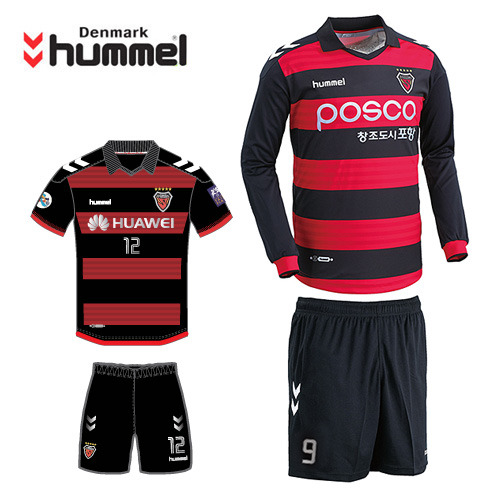 [험멜]HM-1331(레드/블랙) Uniform 축구 홈 유니폼 /포항스틸러스 Uniform