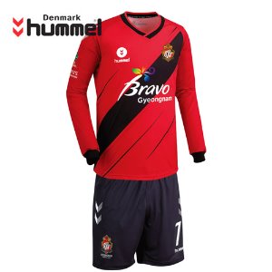 [험멜]HM-1358(레드/블랙) Uniform 축구 Home 유니폼 /&#039;19 경남FC Uniform