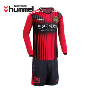 [험멜]HM-1333(레드/블랙) Uniform 축구 홈 유니폼 / 인천 유나이티드 Uniform  